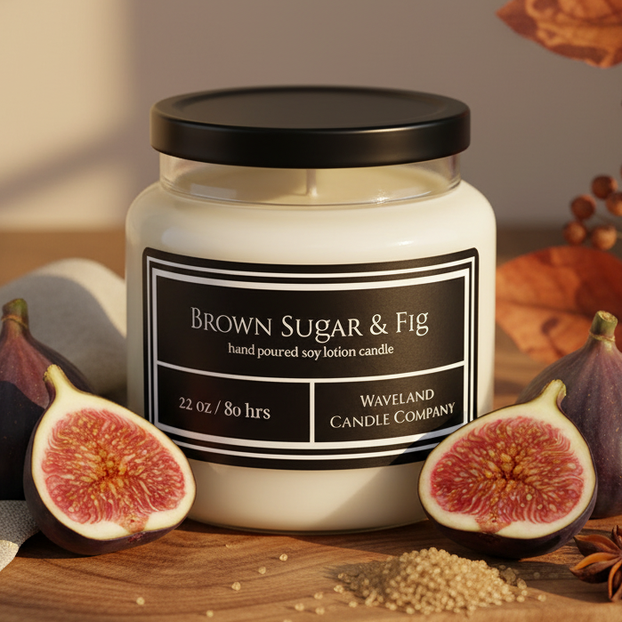 22.0 oz Brown Sugar & Fig Apothecary Soy Lotion Candle