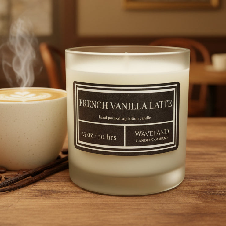 7.5 oz French Vanilla Latte Soy Lotion Candle