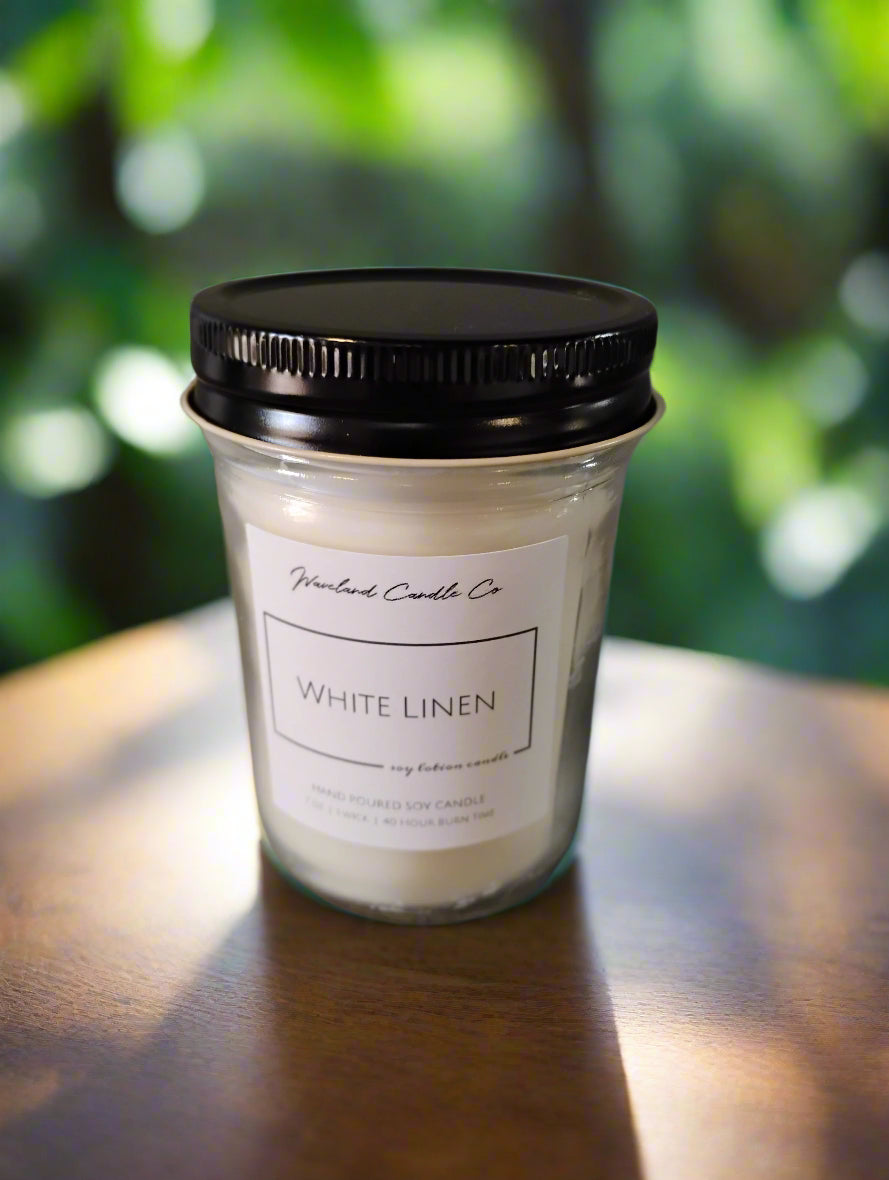 White Linen Soy Candles