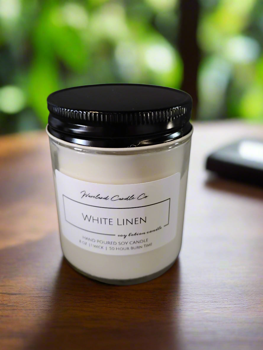 White Linen Soy Candles