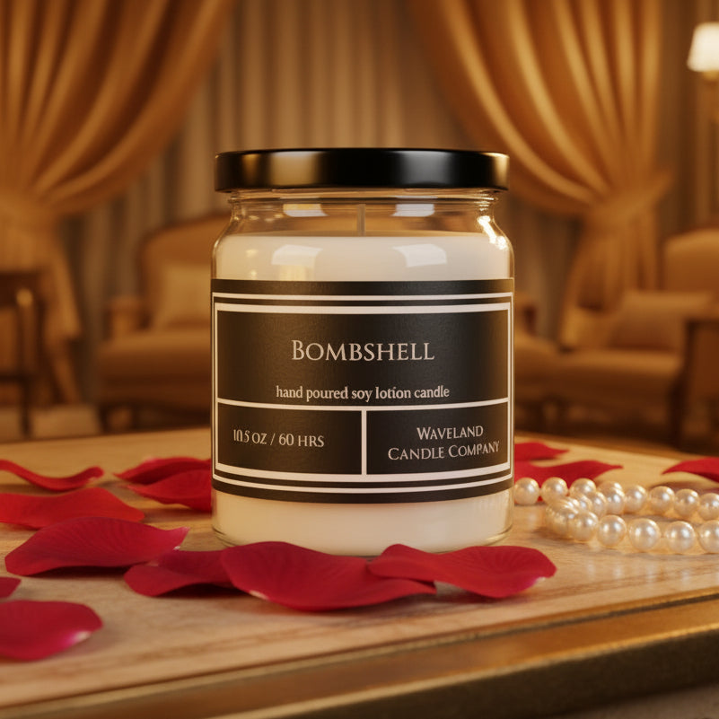 10.5 oz Bombshell Soy Lotion Candle