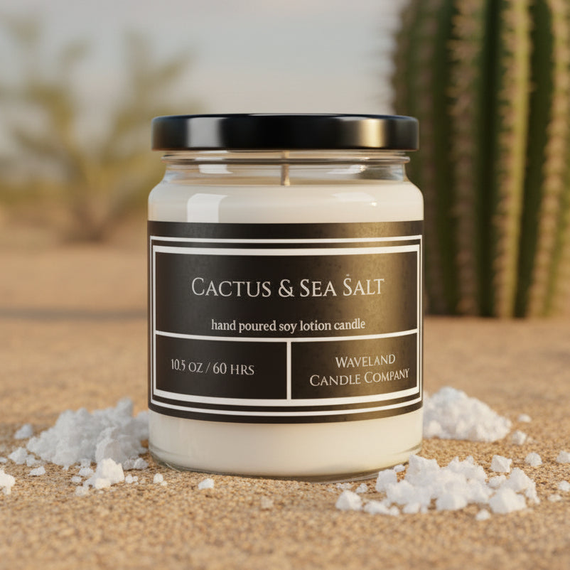 10.5 oz Cactus & Sea Salt Soy Lotion Candle