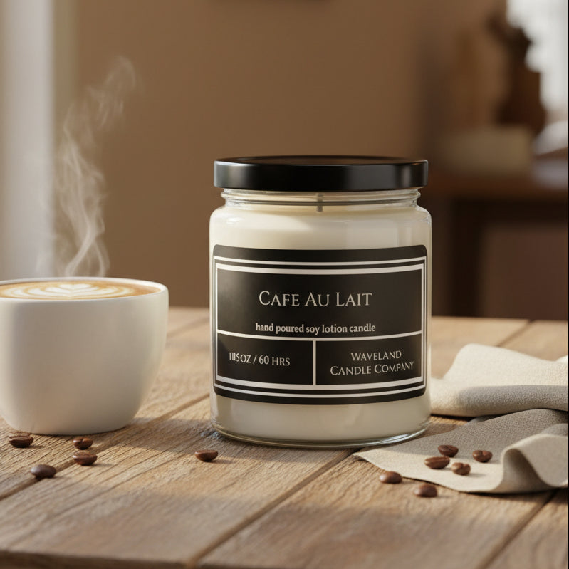 10.5 oz Cafe Au Lait Soy Lotion Candle