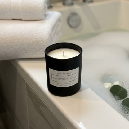 8.5 oz Black Matte Tumbler Soy Lotion Candles