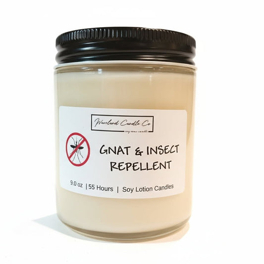 9 oz Gnat Repellent Soy Lotion Candle
