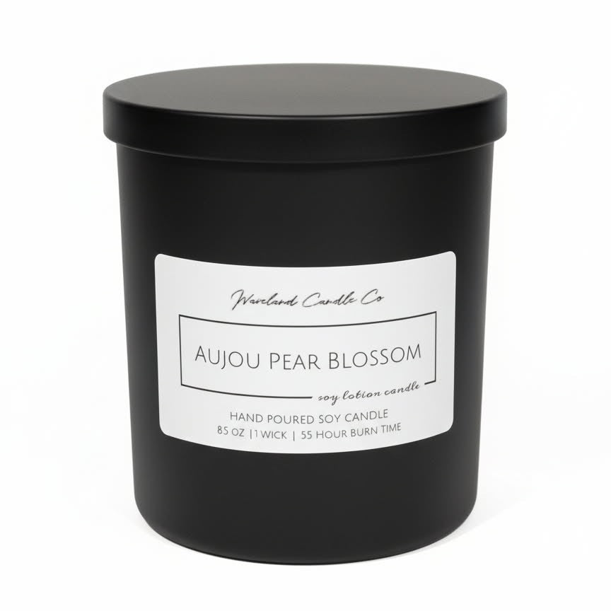 8.5 oz Black Matte Tumbler Soy Lotion Candles