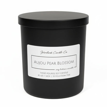 8.5 oz Black Matte Tumbler Soy Lotion Candles