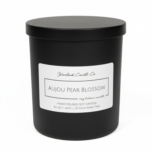 8.5 oz Black Matte Tumbler Soy Lotion Candles