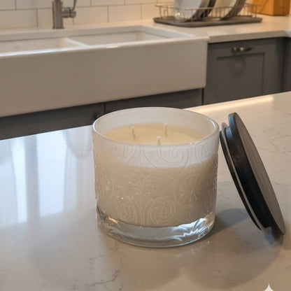 14 oz White Marquis Soy Lotion Candles