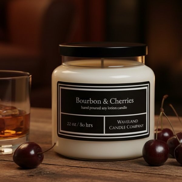 22.0 oz Bourbon & Cherries Apothecary Soy Lotion Candle
