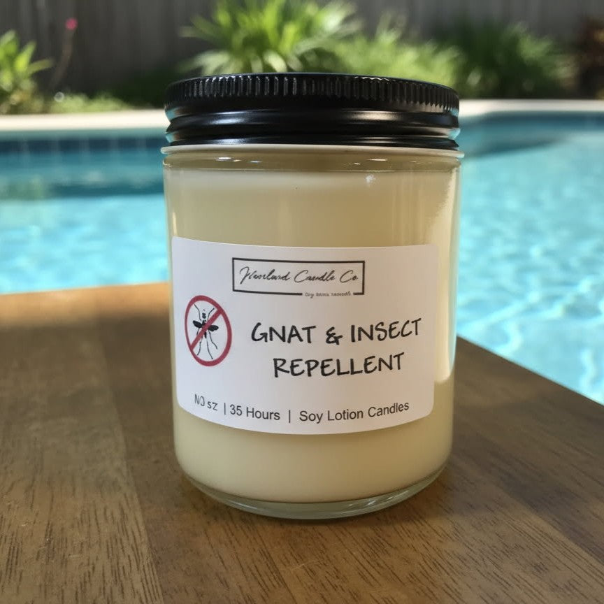 9 oz Gnat Repellent Soy Lotion Candle