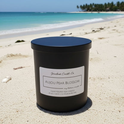 8.5 oz Black Matte Tumbler Soy Lotion Candles