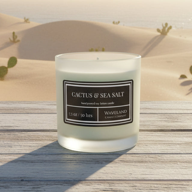 7.5 Cactus Sea Salt Soy Lotion Candle