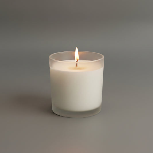 7.5 ounce Frosted Glass Soy Lotion Candle