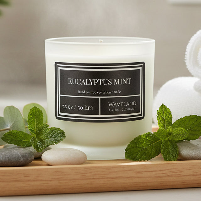 7.5 oz Eucalyptus Mint Soy Lotion Candle
