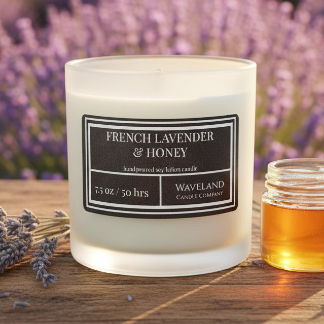 7.5 oz French Lavender & Honey Soy Lotion Candle