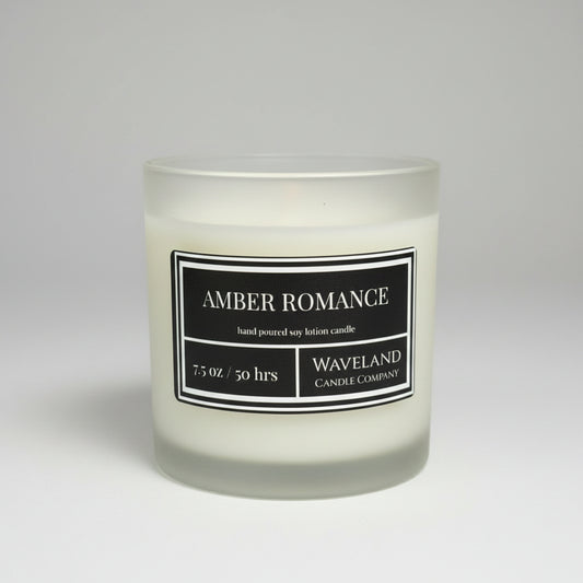 7.5 oz Frosted Glass Vessel Soy Lotion Candle