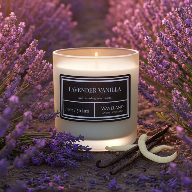 7.5 oz Lavender Vanilla Soy Lotion Candle