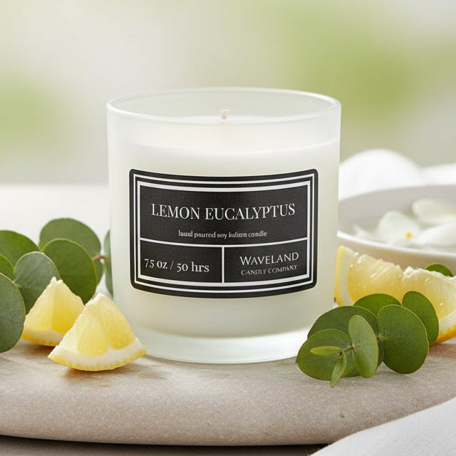 7.5 oz Lemon Eucalyptus Soy Lotion Candle