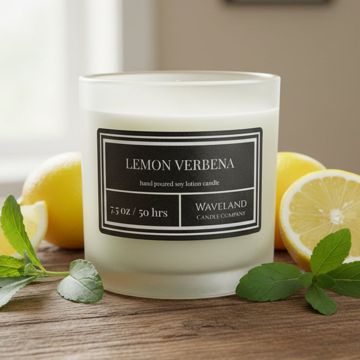 7.5 oz Lemon Verbena Soy Lotion Candle
