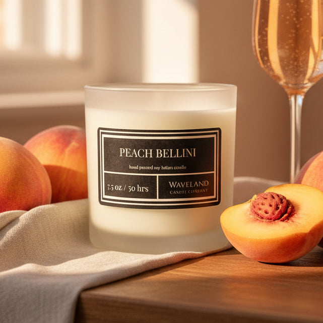 7.5 oz Peach Bellini Soy Lotion Candle