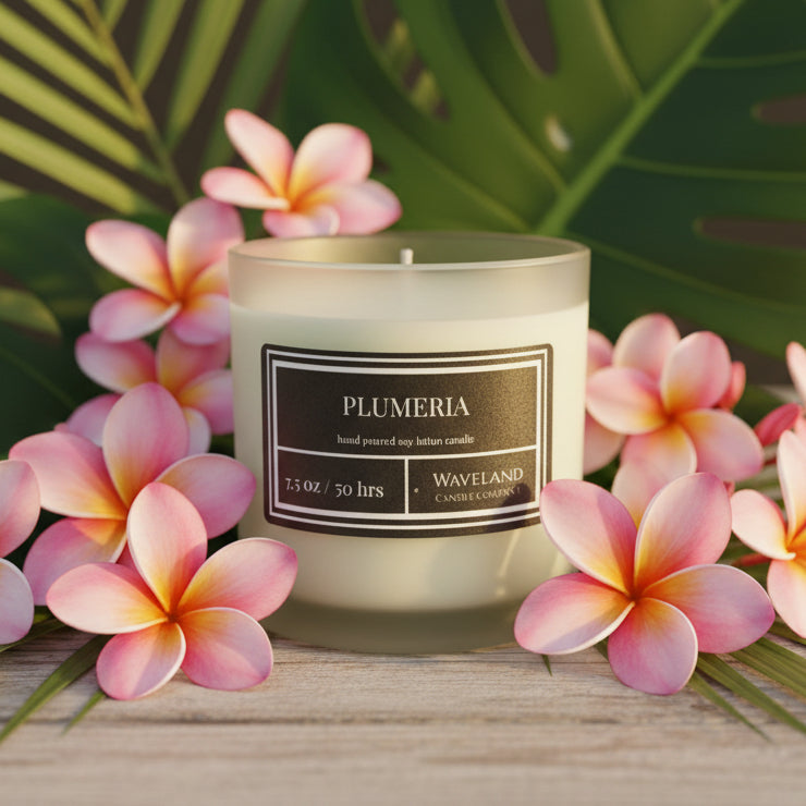 7.5 oz Plumeria Soy Lotion Candle