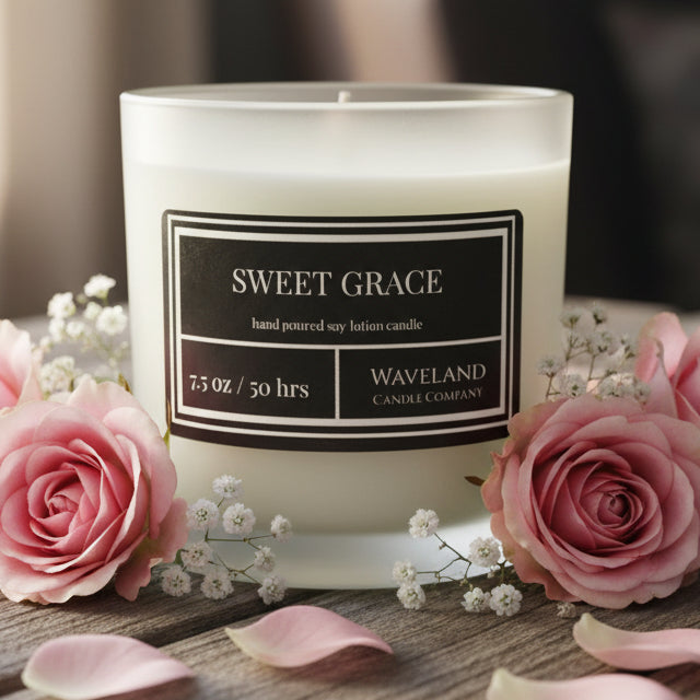 7.5 oz Sweet Grace Soy Lotion Candle