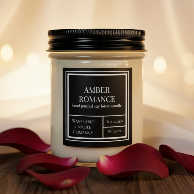 8.0 oz Amber Romance Soy Lotion Candle