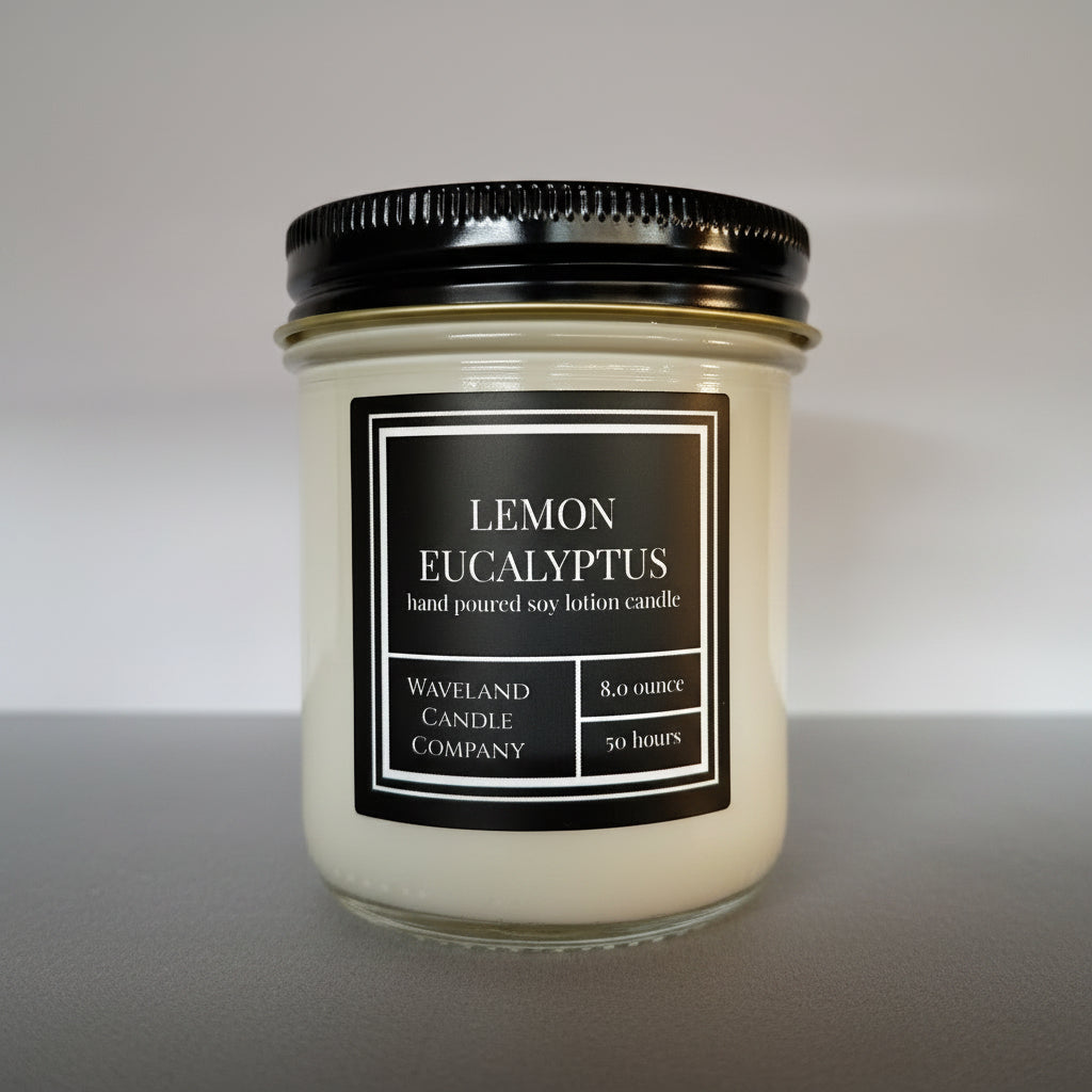 8.0 oz Lemon Eucalyptus Soy Candle 