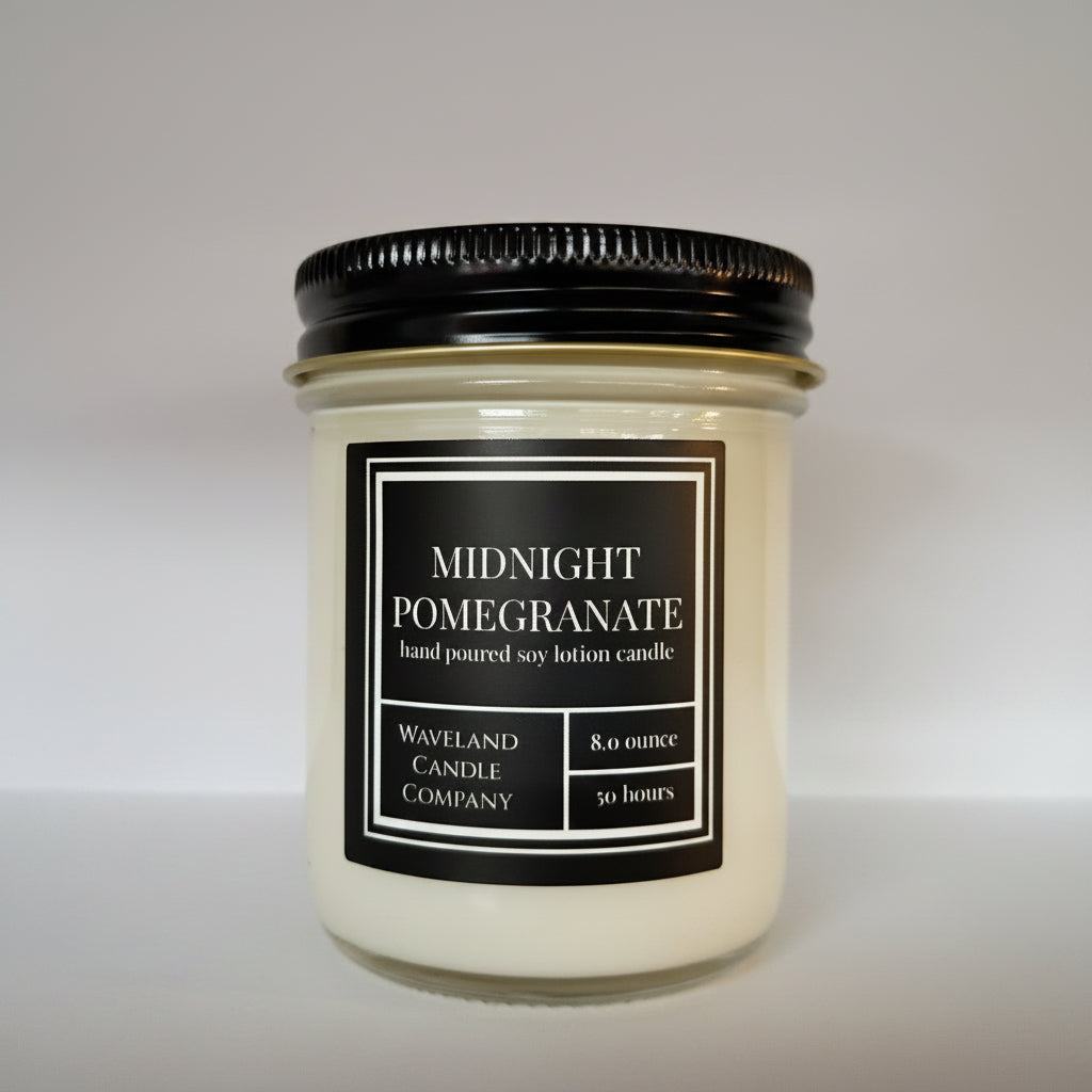 8.0 oz Midnight Pomegranate soy lotion candle