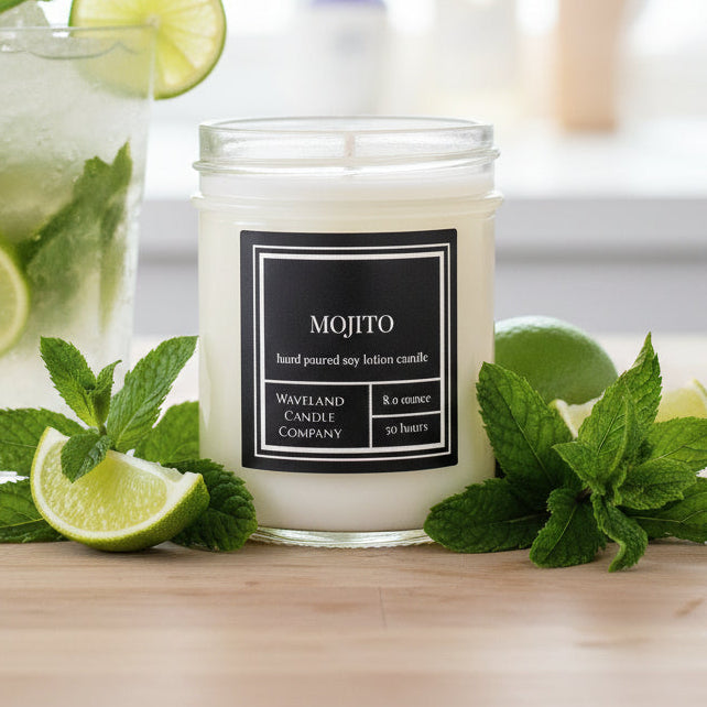 8.0 oz Mojito Soy Lotion Candle - Open