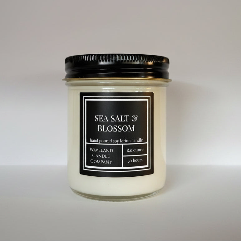 8.0 oz Sea Salt & Blossom Soy Lotion Candle 