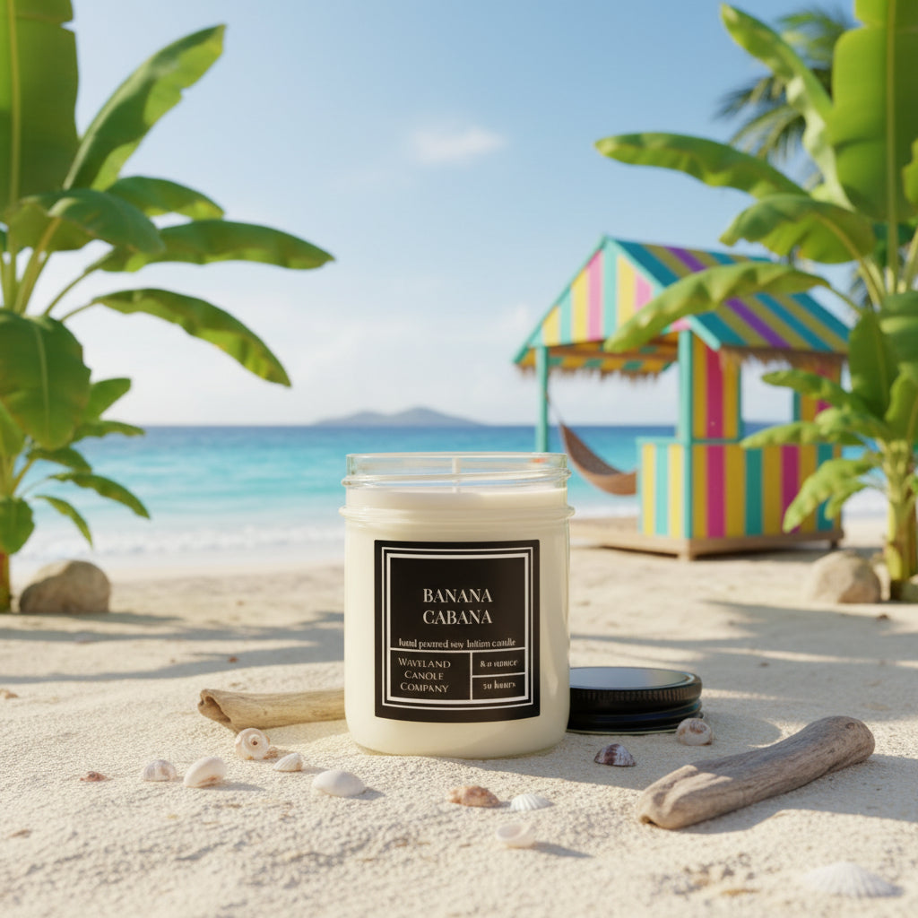 8.0 oz Banana Cabana Soy Candle - Open