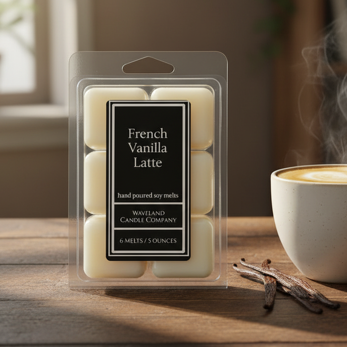 5.0 0z French Vanilla Latte Soy Wax Melts