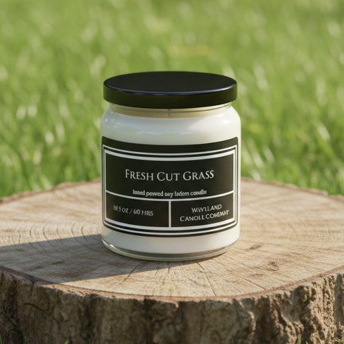 10.5 oz Fresh Cut Grass Soy Lotion Candle