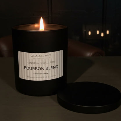 8.5 oz Matte Black Men's Tumbler Soy Lotion Candles