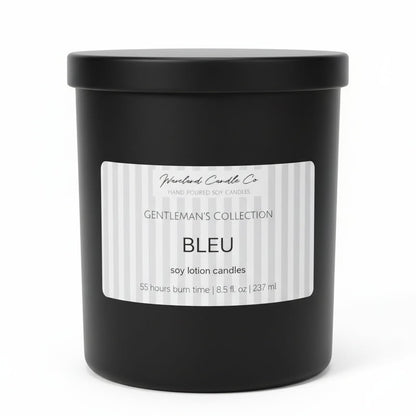 8.5 oz Matte Black Men's Tumbler Soy Lotion Candles