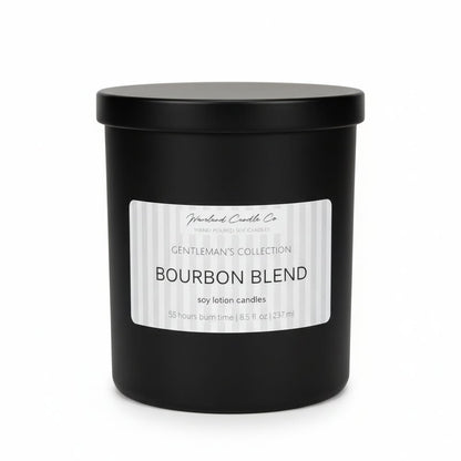 8.5 oz Matte Black Men's Tumbler Soy Lotion Candles