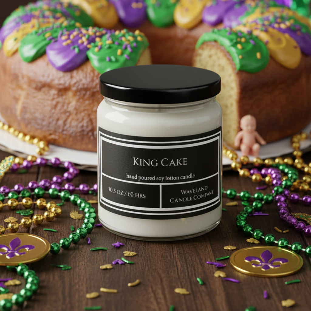 10.5 oz King Cake Soy Lotion Candle