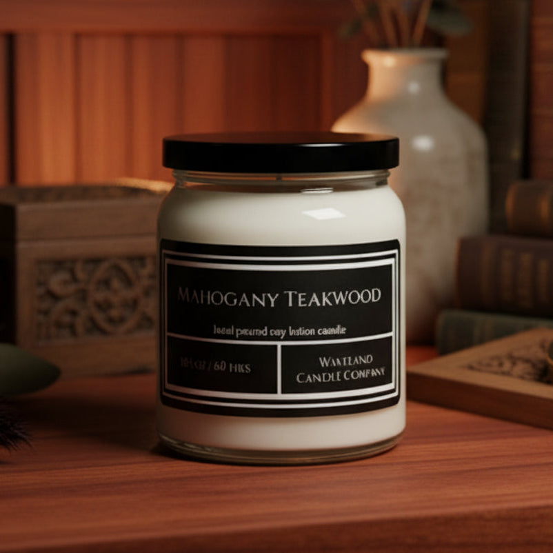 10.5 oz Mahogany Teakwood Soy Lotion Candle