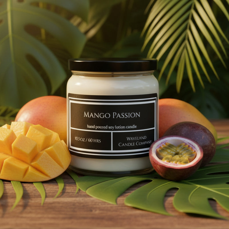 10.5 oz Mango Passion Soy Lotion Candle