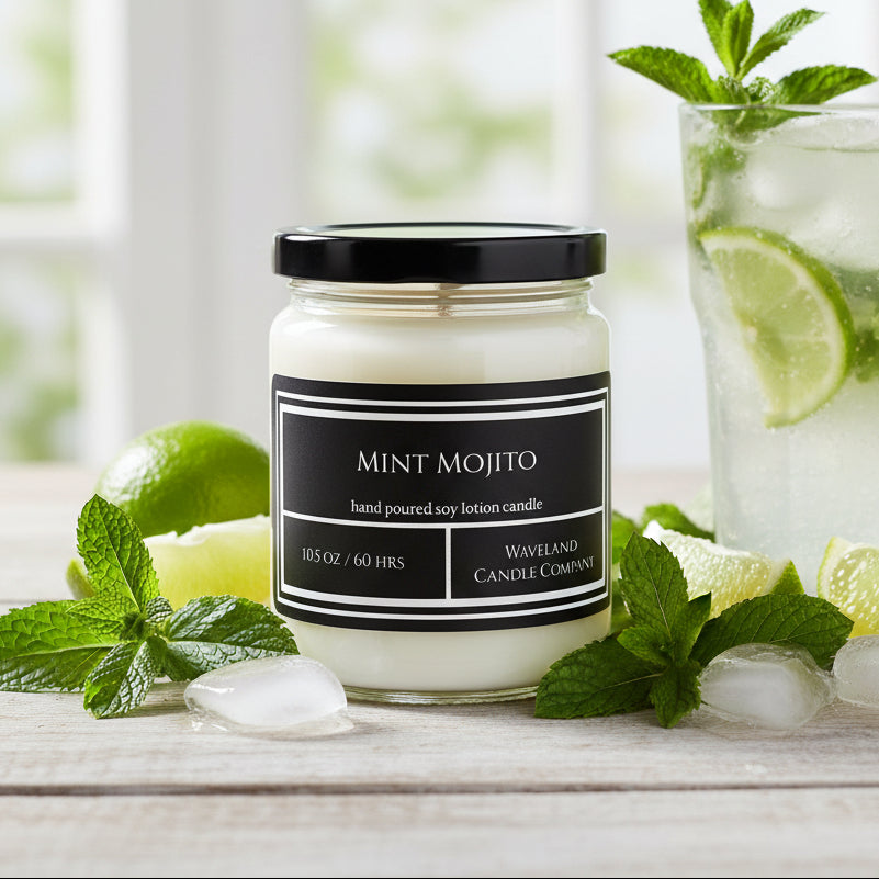 10.5 oz Mint Mojito Soy Lotion Candle