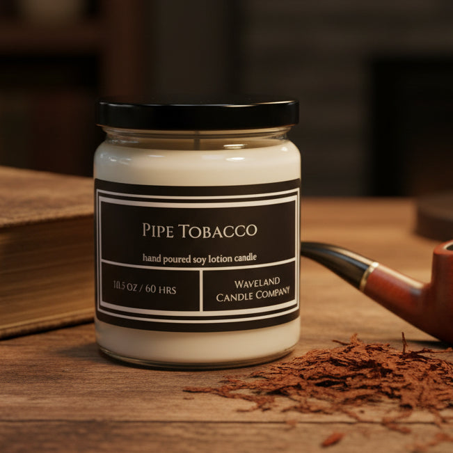10.5 oz Pipe Tobacco Soy Lotion Candle