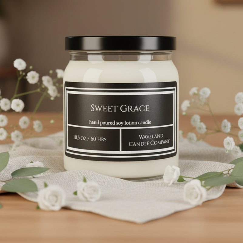 10.5 oz Sweet Grace Soy Lotion Candle