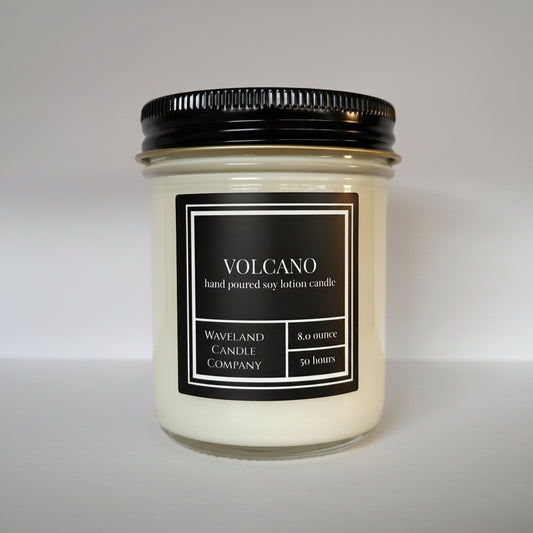 Volcano Soy Lotion Candle, 8 oz s/s jar